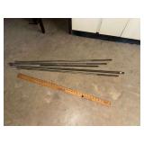 Assorted Threaded Rods and Metal Shafts