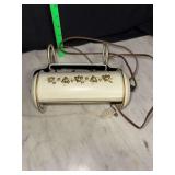 Vintage stenciled metal wall mount of headboard reading lamp