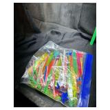 Assorted Plastic Drink Stirrers and Cocktail Picks in Bag