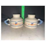 Vintage cottage core house and tulip candle holders