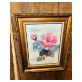 Framed Floral Oil Painting Signed R.W. Remmert, 1974