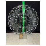 Smith glass heritage egg and relish plate