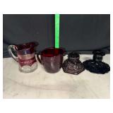 Ruby flash, Ruby red and amethyst glass