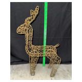 Decorative gold tone wire reindeer