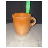 Peach luster fire king mug