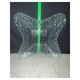 Hammered glass square star bowl