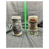 Set of 2 Coors Collector Beer Steins including Passage to Gold and 1935 Print Advertisement Edition