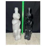 Vintage pair of Bear 1960s Smirnoff Kummel glass vodka bottles