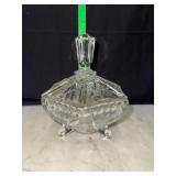Crystal footed candy dish