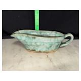 Mississippi Peters Pottery dirty jade gravy boat