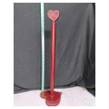 Wooden country style heart toilet paper holder