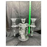 Cambridge glass arms epergne three light candelabra