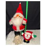 Vintage Santa doll and 2 other Santas