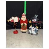 Christmas candle holder and wooden decor