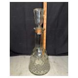 Vintage Diamond point glass decanter