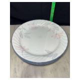 11 corelle pink trio dinner plates
