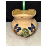 Pottery hanging turtle planter