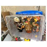 Storage Bin Filled with Fall and Autumn Themed Decor
