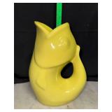 Gurglepot ceramic fish pitcher