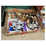 Box of Holiday Figurines and Decor