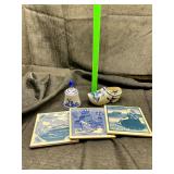 Holland-America Line Souvenir Collection with Delft Blue Ceramic Pieces