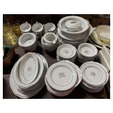 Set of noritake chest china 12plc setting minus a saucer 91pcs total