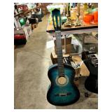 Blue Sunburst Acoustic Guitar