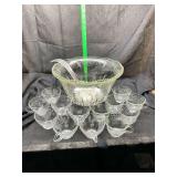 Indiana glass princess harvest grape punch bowl set