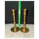 Brass candlestick holders