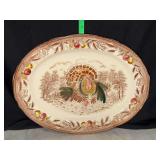 Vintage transfer ware turkey platter