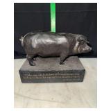 Pig Winston Churchill bookend