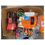 Box of electronics-phones, camera, headset