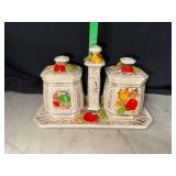 Vintage Japan cream and sugar set with caddy