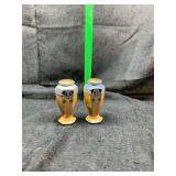 Japanese peach lusterware salt and pepper shakers
