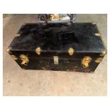 Black footlocker trunk