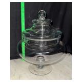 Large glass apothecary jar with lid