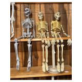 3 skeleton Halloween decorations