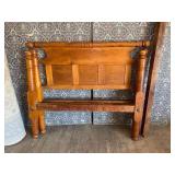 Early American Pine Rope Bed Converted rails for moder mattress size