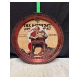 Saturday evening post Santa clause tray