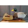 2 Wood Duck Decoys on Stand