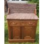 30" Rose Marble Top Washstand