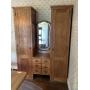 Oak Mirrored English Cupboard
