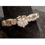 18K White Gold Diamond Engagement Ring .70 Ct