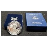 2001-W Proof Silver Eagle w/ Case & COA