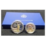 1986 2 Coin Liberty Comm. Set w/