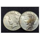 (2) 1926-S Peace Dollars