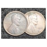 (2) 1909 VDB Lincoln Cents