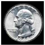 1948 W. Quarter Gem BU