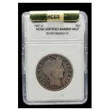 1907-O Barber Quarter Slab HCGS Certified