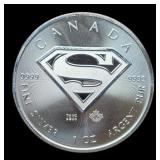 2016 Canada 1 Troy Oz. Silver $5 Super Man Logo BU